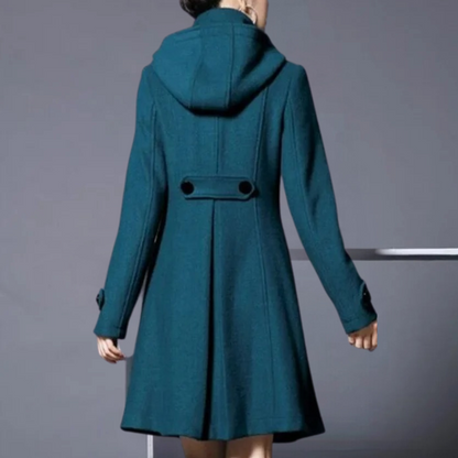 Women's Winter Coat Structured Design Straight Fit Navy Black