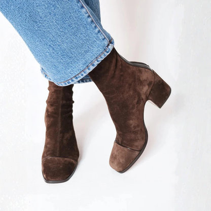 Suede Boots Women Soft Casual Elegant Comfort Everyday Wear