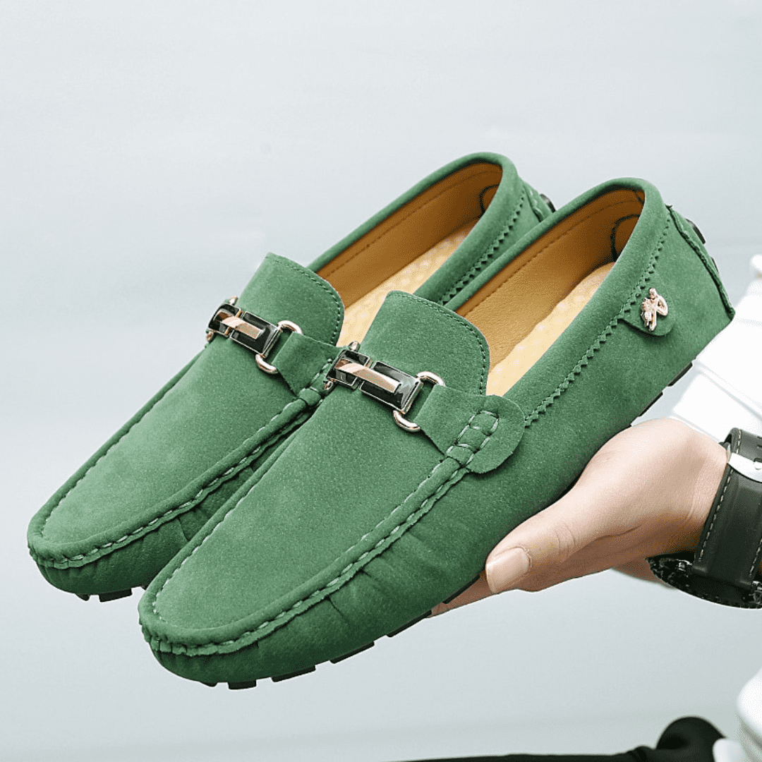 Women's Suede Loafers Slip-On Flat Shoes Casual Formal Comfort