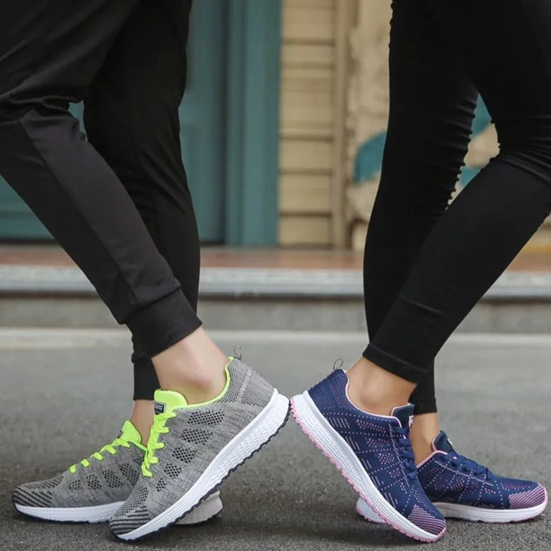 Women's Running Shoes Cushioned Lace-Up Athletic Trainers