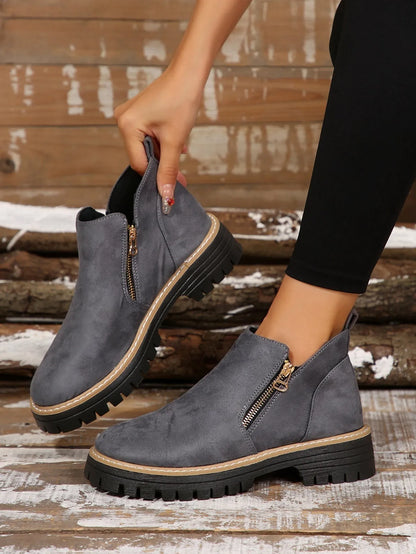 Urban Boots Women Waterproof Leather Durable Everyday Casual Comfort