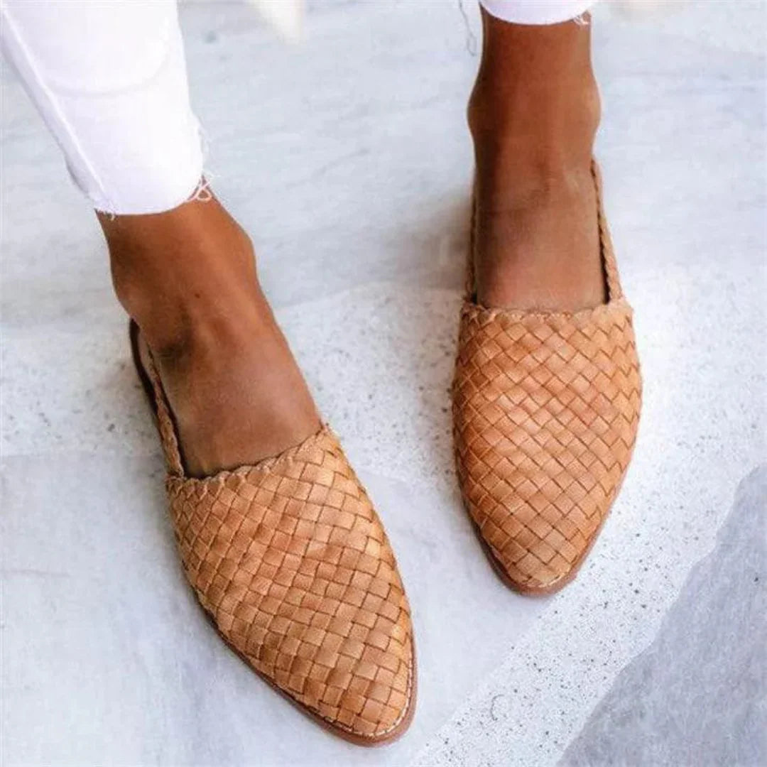 Women's Woven Ballet Flats Luna Comfortable Everyday Casual Shoes