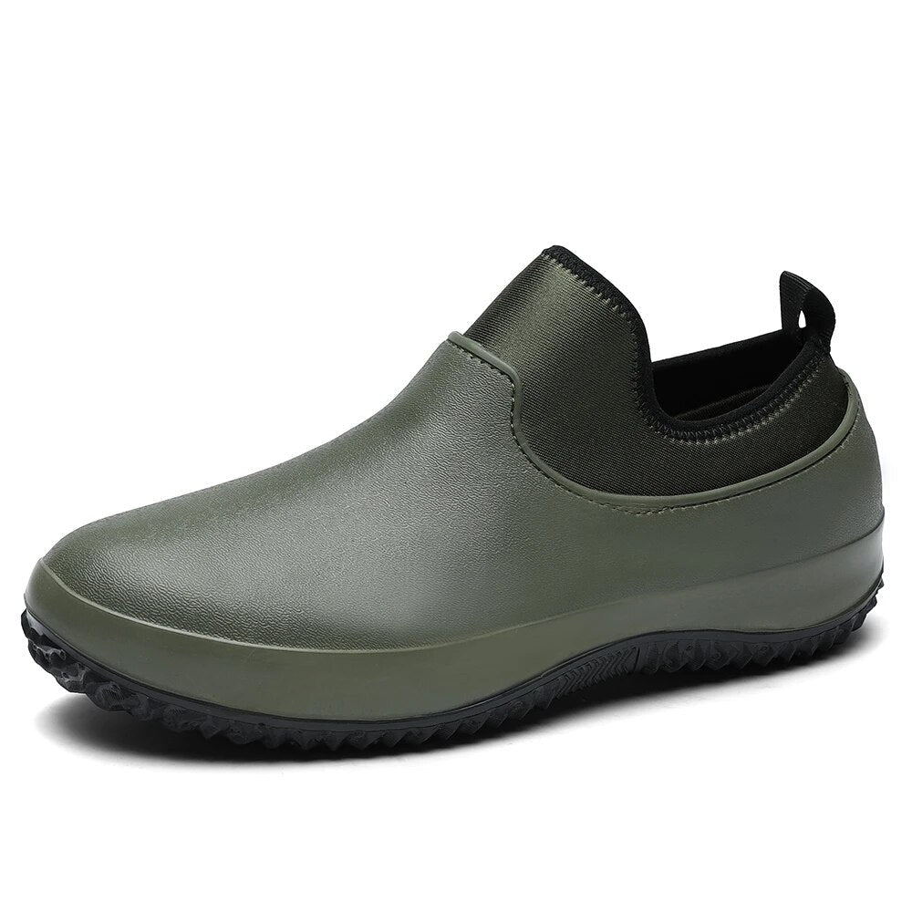 Men's Work Shoes Safety Boots Slip On Lightweight Comfortable Black