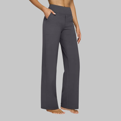 Enora linen trousers in Dark Gray