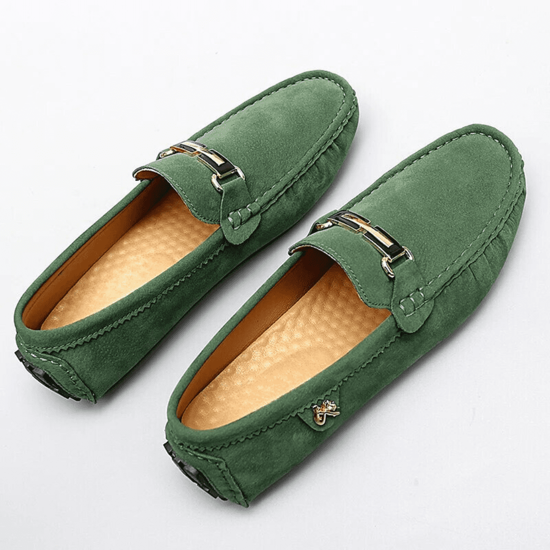 Women's Suede Loafers Slip-On Flat Shoes Casual Formal Comfort