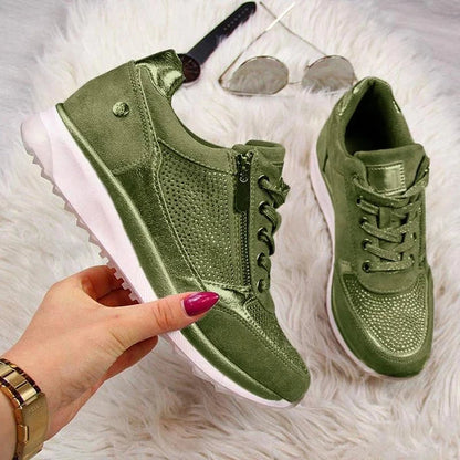Women's Orthopedic Shoes with Zip Side Comfortable Everyday Sneakers