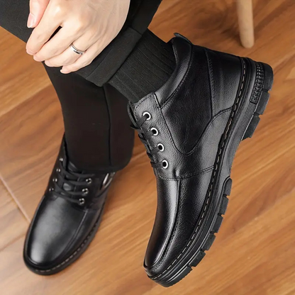 Men's Leather Ankle Boots Soft Brown Smart Casual Office Weekend