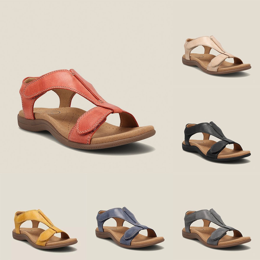 Women's Cross Strap Flat Sandals Cushioned Comfort Casual Everyday