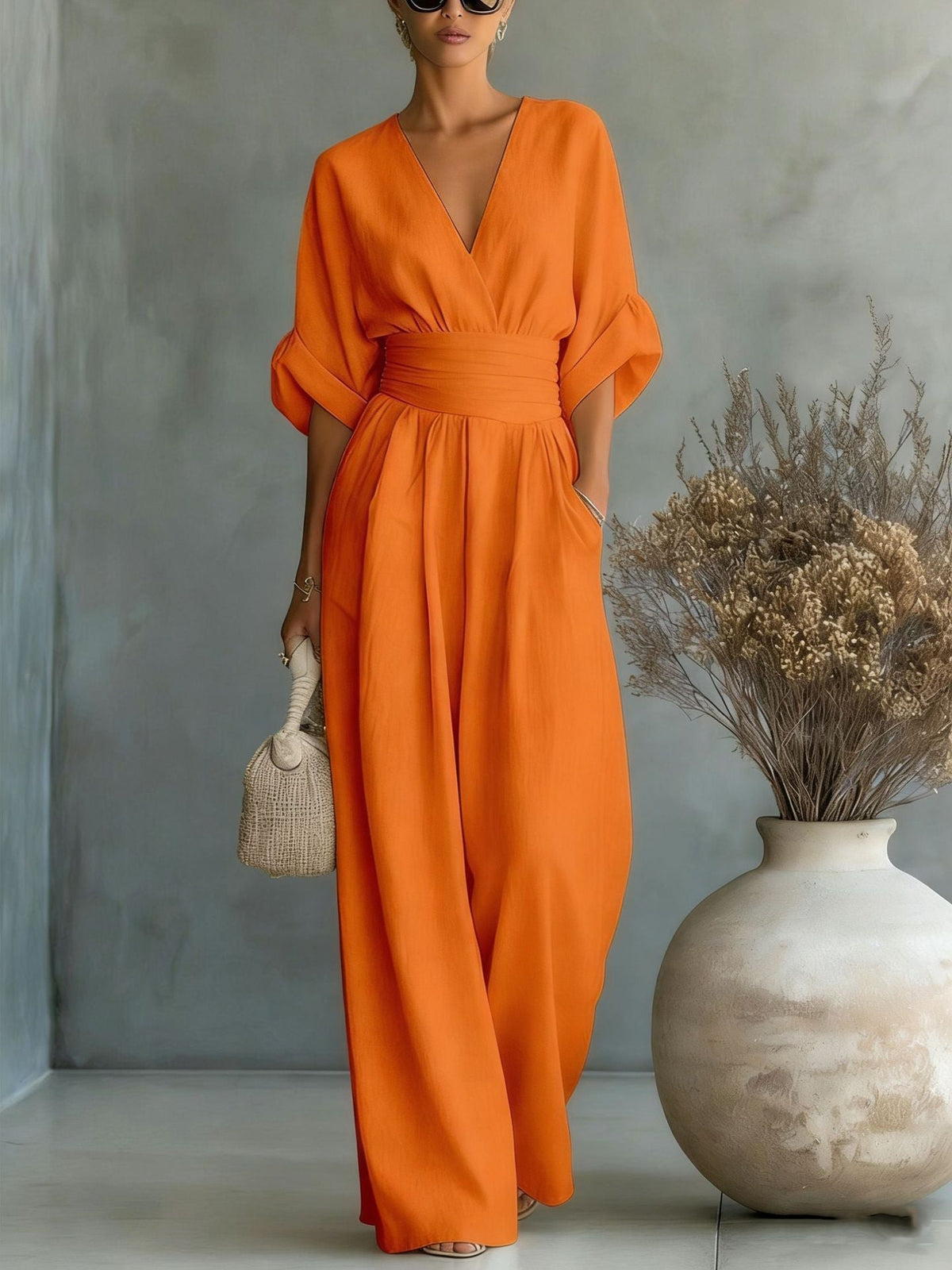 Sophia Merriweather women's jumpsuit in Orange