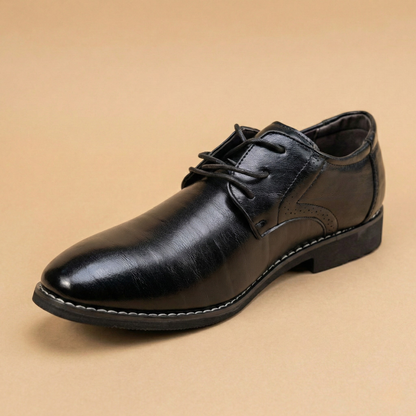 Men's Dress Shoes Lace Up Business Casual Rounded Toe Black