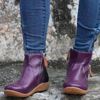 Women's Orthopedic Waterproof Ankle Boots Zipper Casual Comfort