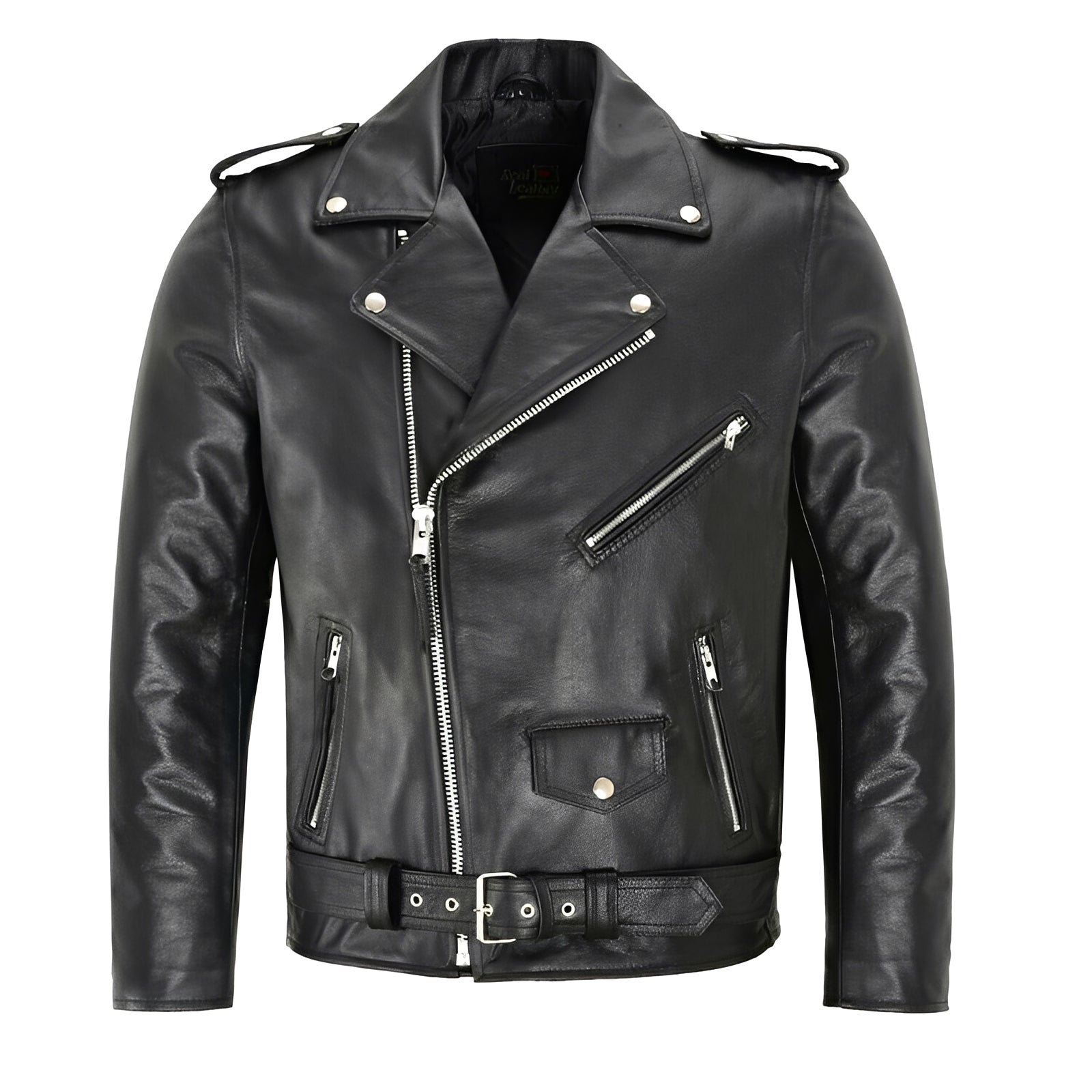 Men's Leather Jacket Multi Pocket Casual Everyday Wear Classic Style