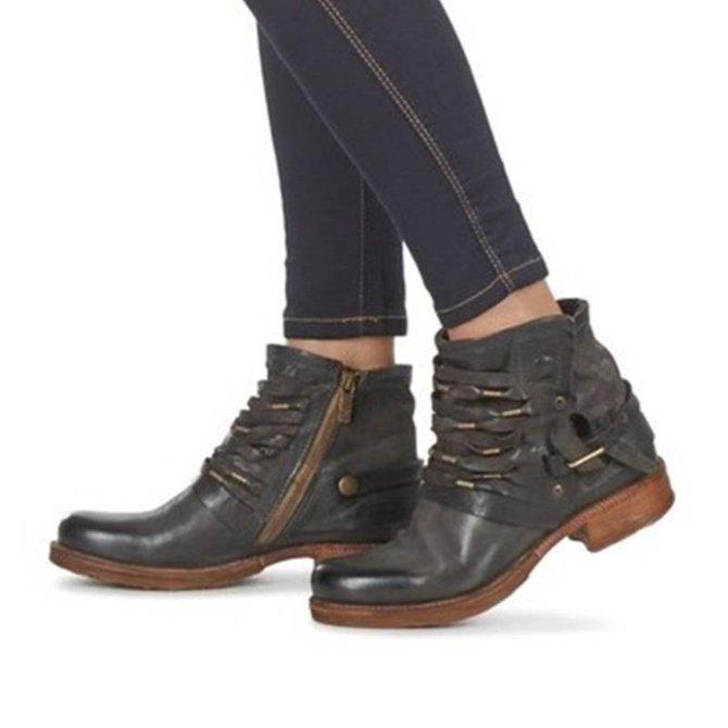 Women's Casual Ankle Boots Side Buckle Strap Everyday Style