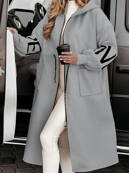 Hooded Coatigan Women's Elegant Longline Cardigan Coat Versatile Everyday Layer