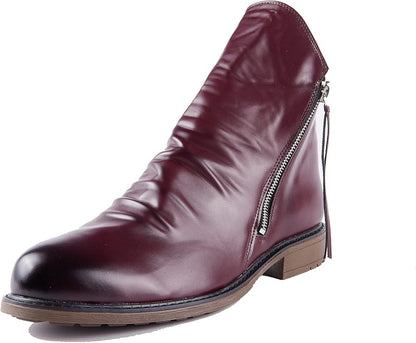 Men's Formal Winter Boots Ankle High with Side Zip Casual Smart