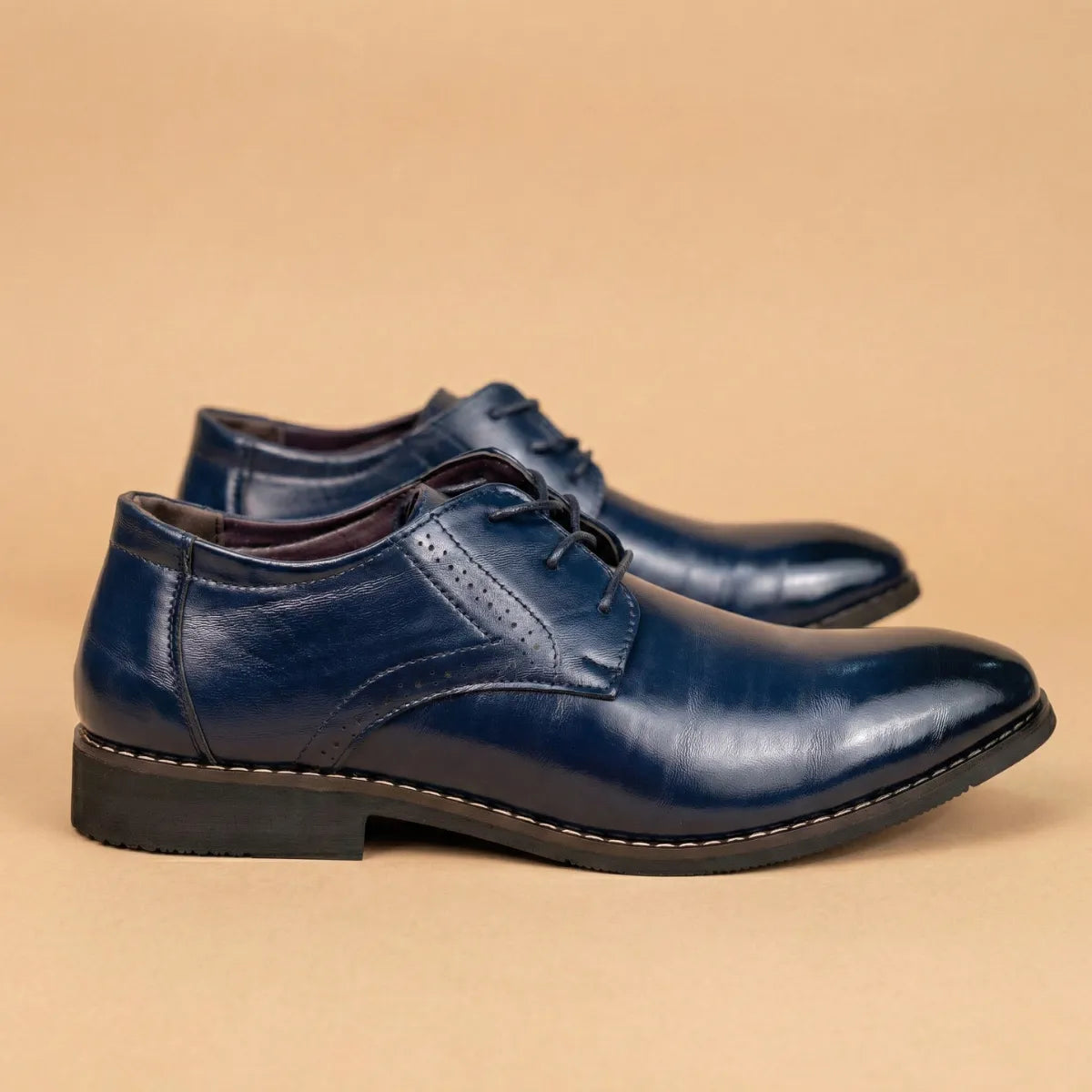Men's Dress Shoes Lace Up Business Casual Rounded Toe Black