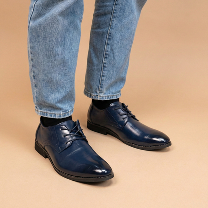 Men's Dress Shoes Lace Up Business Casual Rounded Toe Black