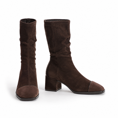 Suede Boots Women Soft Casual Elegant Comfort Everyday Wear
