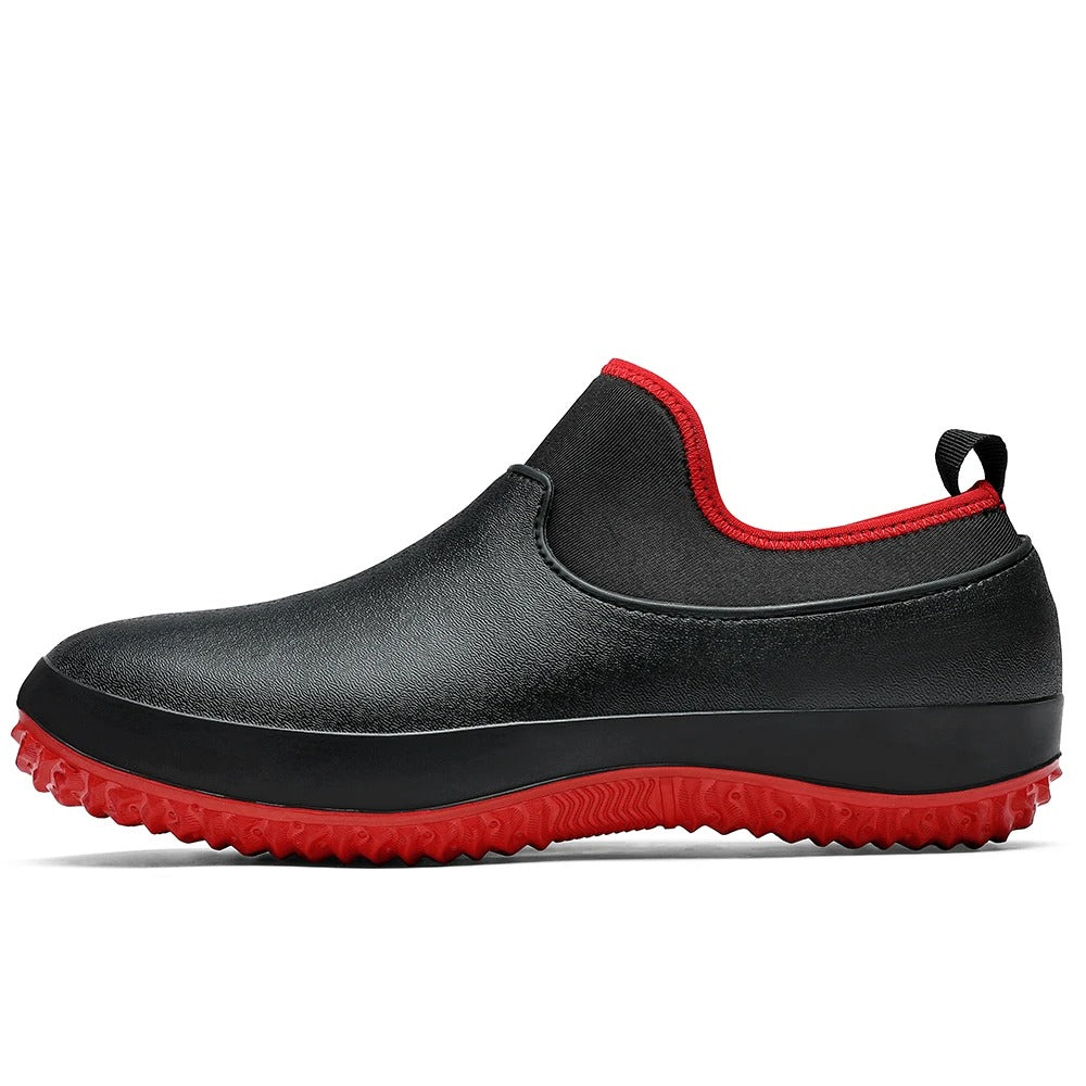 Men's Work Shoes Safety Boots Slip On Lightweight Comfortable Black