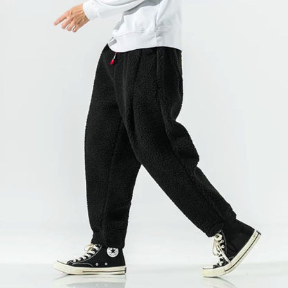 Men's Track Pants Textured Drawstring Waistband Elastic Cuff Casual