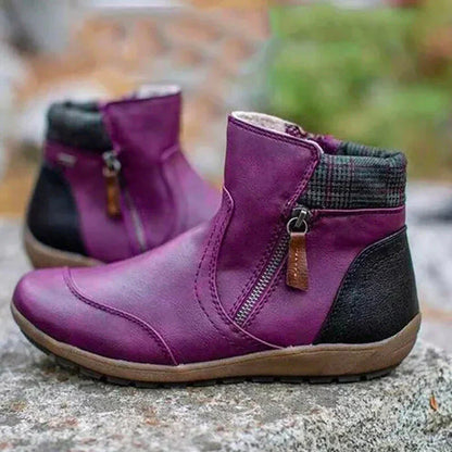 Women's Orthopedic Waterproof Ankle Boots Zipper Casual Comfort