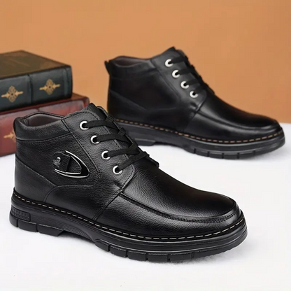 Men's Leather Ankle Boots Soft Brown Smart Casual Office Weekend