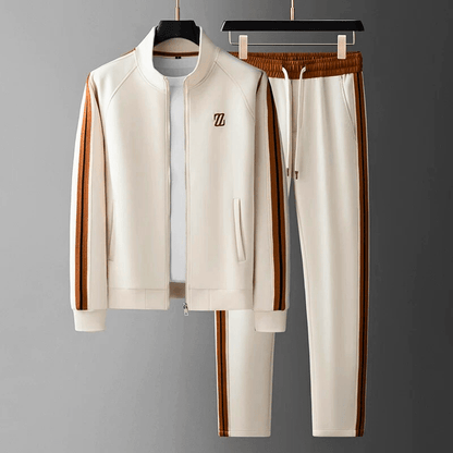 Men's Casual Athletic Tracksuit Set Sporty Stripe Soft Flexible