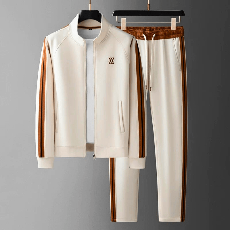 Men's Casual Athletic Tracksuit Set Sporty Stripe Soft Flexible