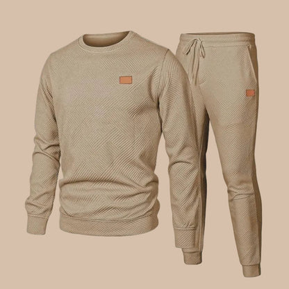 Men's Sweat Suit Two Piece Set Crewneck Pullover Track Pants Casual