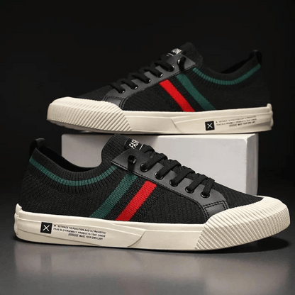Men's Striped Sneakers Casual Stylish Sports Shoes Lightweight Everyday