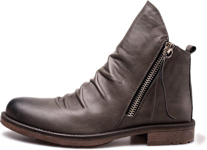Men's Formal Winter Boots Ankle High with Side Zip Casual Smart