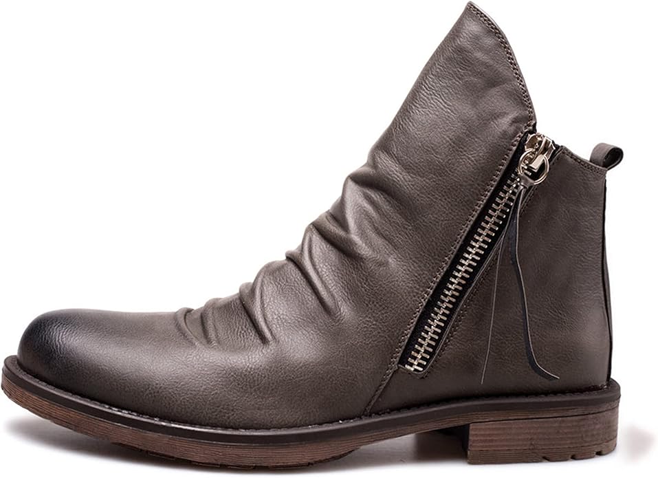 Men's Formal Winter Boots Ankle High with Side Zip Casual Smart