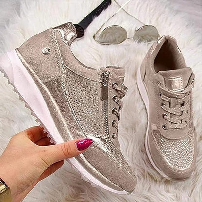 Women's Orthopedic Shoes with Zip Side Comfortable Everyday Sneakers