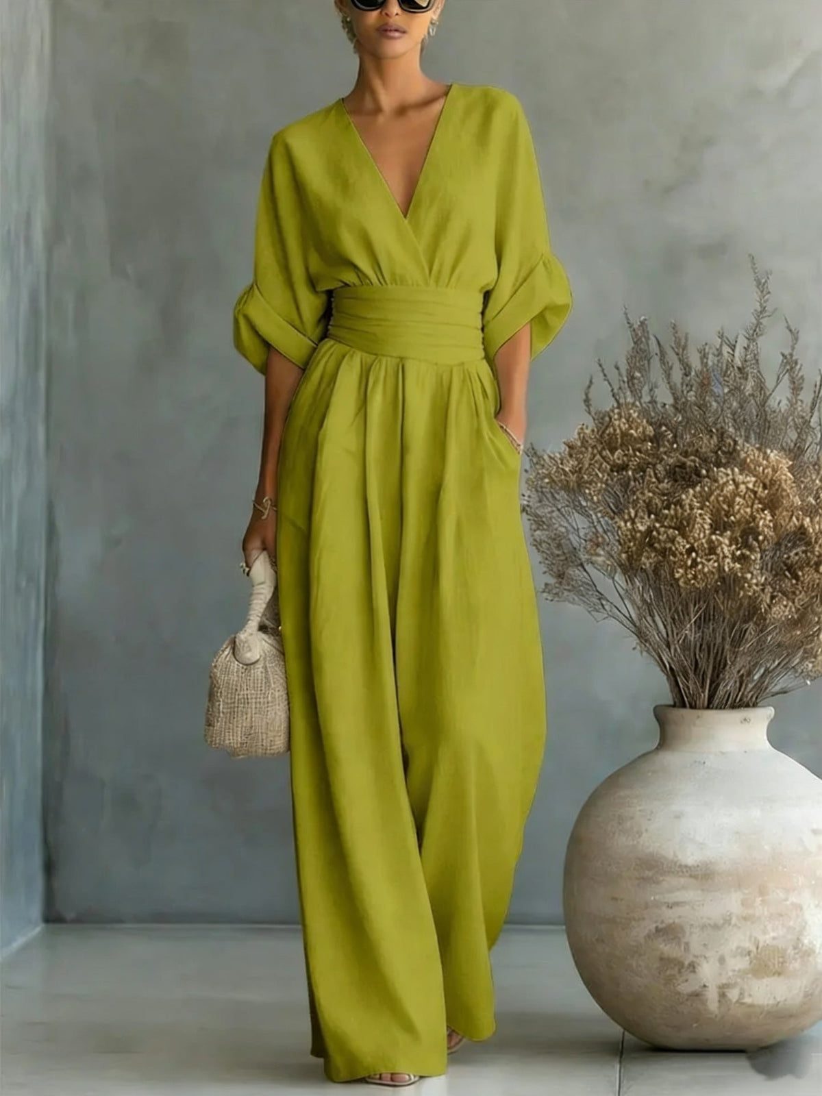 Sophia Merriweather women's jumpsuit in Olive Green
