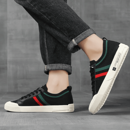 Men's Striped Sneakers Casual Stylish Sports Shoes Lightweight Everyday