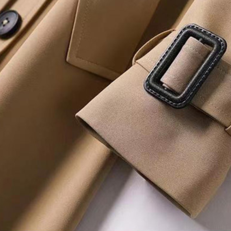 Trench Coat Women Belted Classic Style Waterproof Elegant Everyday Outerwear