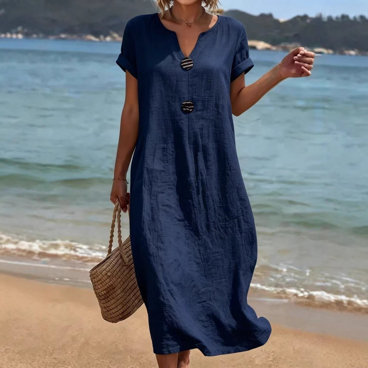 Mia Walker women's midi dress in Navy Blue