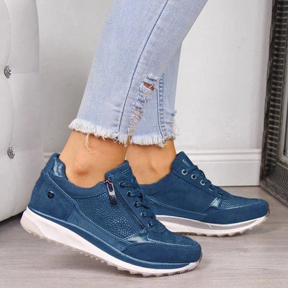 Women's Orthopedic Shoes with Zip Side Comfortable Everyday Sneakers