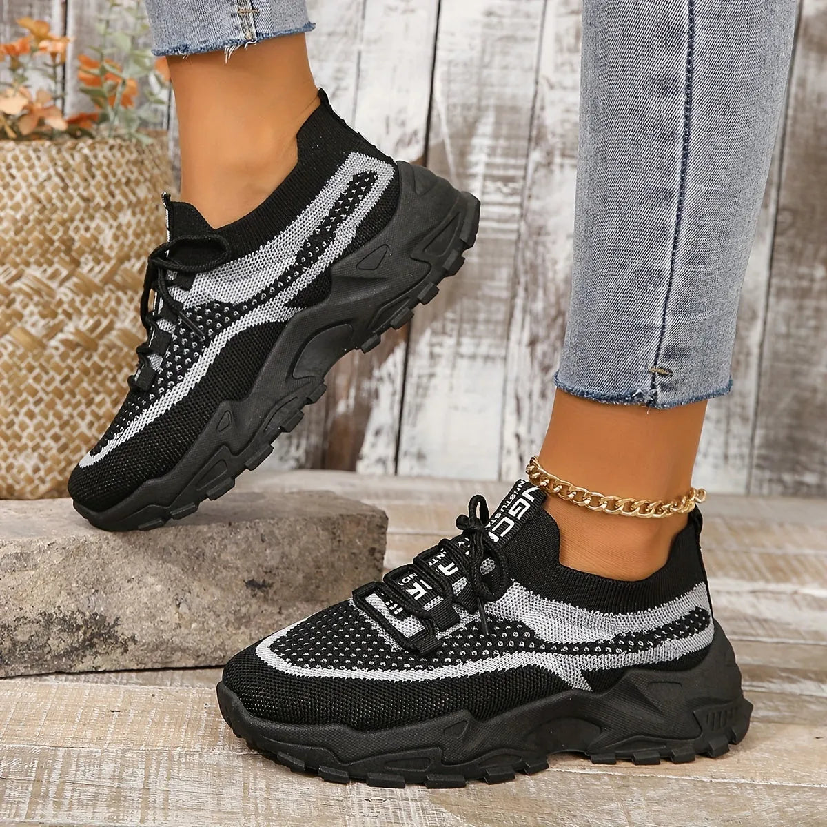 Women's Platform Shoes Sporty Casual Lightweight Everyday Trainers