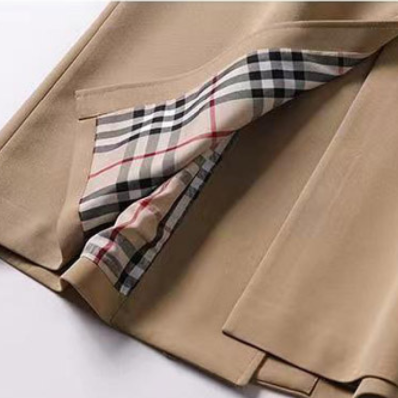 Trench Coat Women Belted Classic Style Waterproof Elegant Everyday Outerwear