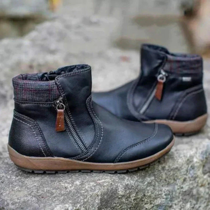 Women's Orthopedic Waterproof Ankle Boots Zipper Casual Comfort