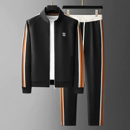 Men's Casual Athletic Tracksuit Set Sporty Stripe Soft Flexible
