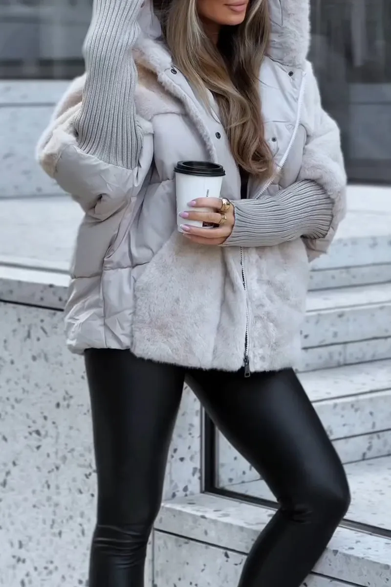 Women's Hooded Winter Jacket Stylish Cozy Warm Casual Outdoor