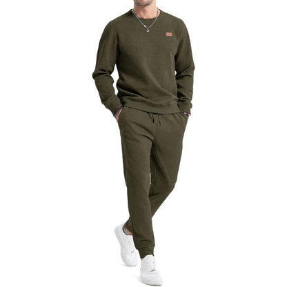 Men's Sweat Suit Two Piece Set Crewneck Pullover Track Pants Casual