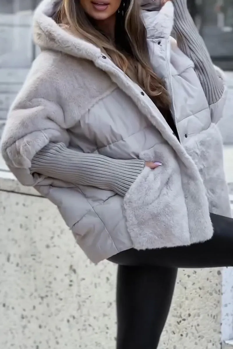 Women's Hooded Winter Jacket Stylish Cozy Warm Casual Outdoor