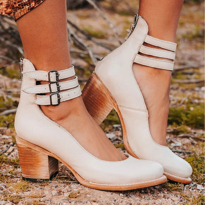 Women's Leather Ankle Boots Chic Elegant Everyday Style
