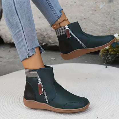 Women's Orthopedic Waterproof Ankle Boots Zipper Casual Comfort