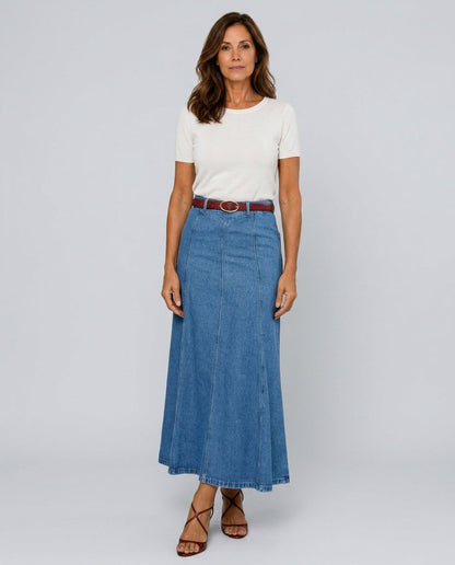 Vera women's maxi skirt in Blue