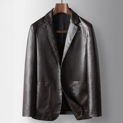 Men's Notch Lapel Blazer Button Front Patch Pockets Formal Smart Casual