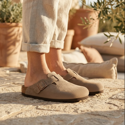 Orthopedic Clogs with Buckle Closed Toe Slip-On Comfort Everyday Casual